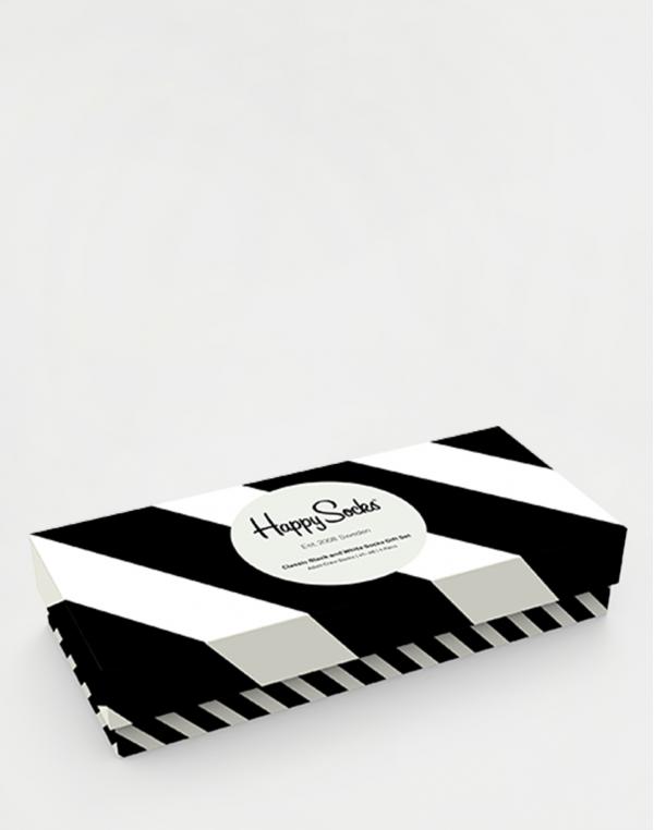 Happy Socks 4-Pack Classic Black & Whites Gift Set XCBW09-9100 41-46
