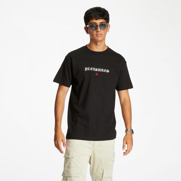 PLEASURES Shine EMB Tee Black