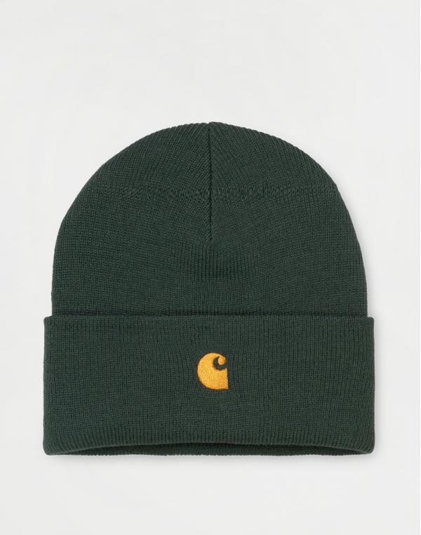 Carhartt WIP Chase Beanie Dark Teal / Gold