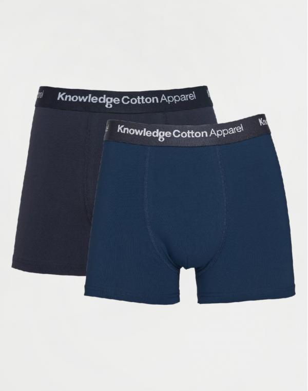 Knowledge Cotton Maple 2 Pack Underwear 1307 Moonlite Ocean S