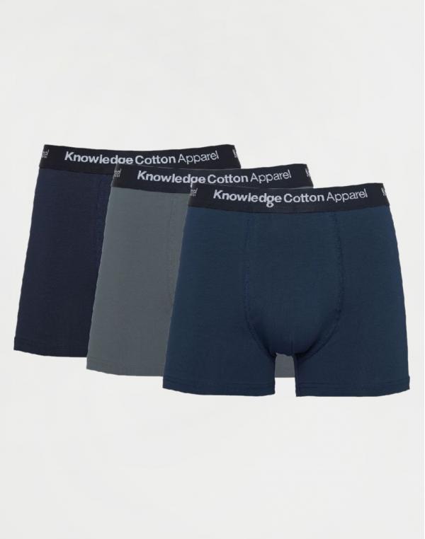 Knowledge Cotton Maple 3 Pack Underwear 1307 Moonlite Ocean S