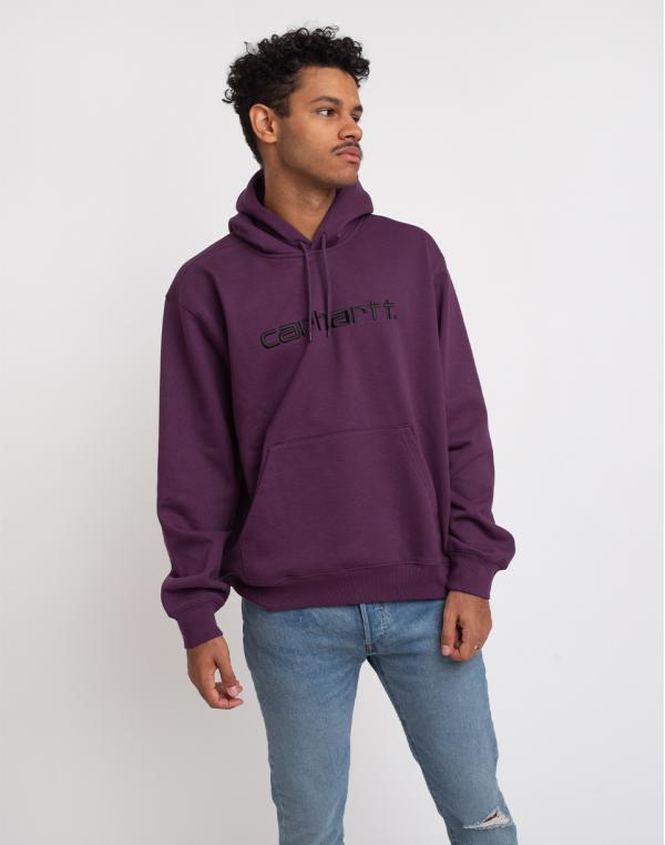 Carhartt WIP Hooded Carhartt Sweat Boysenberry/Black L