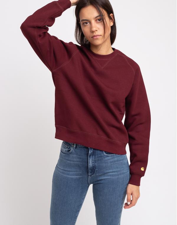 Carhartt WIP W' Chase Sweat Bordeaux/Gold L