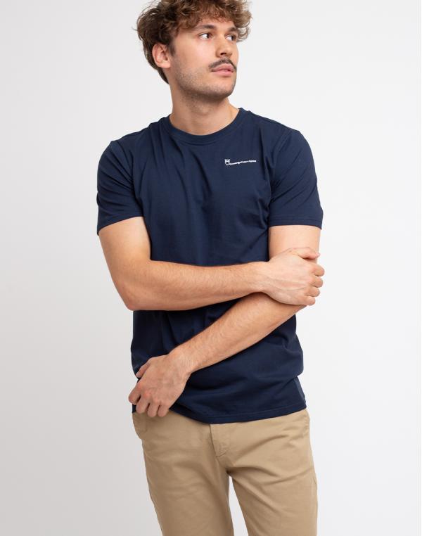 Tričko Knowledge Cotton Alder Knowledgecotton Tee 1001 Total Eclipse