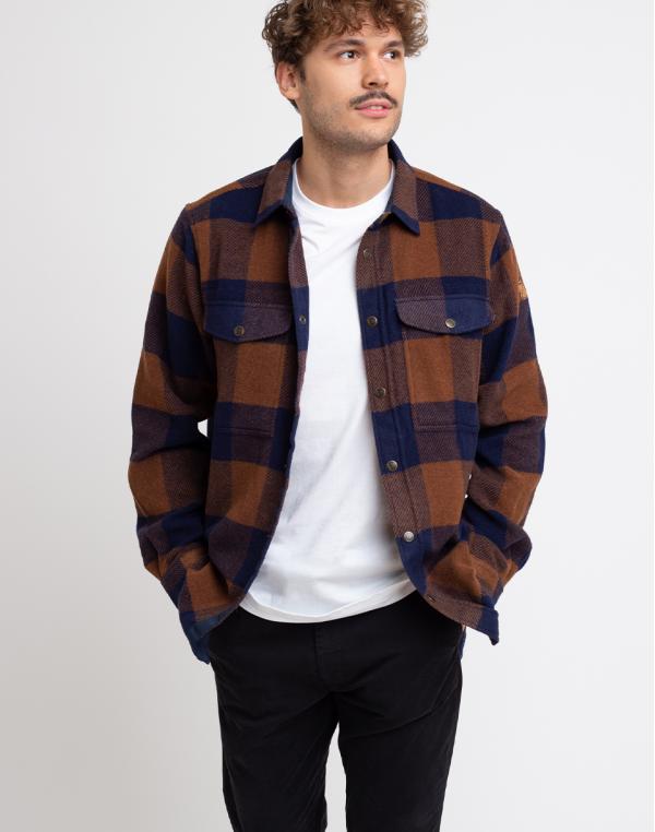 Fjällräven Canada Shirt M 230-555 Chestnut-Dark Navy M