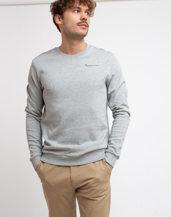 Knowledge Cotton Elm Knowledgecotton Sweat 1012 Grey Melange S