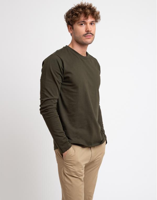 Knowledge Cotton Walnut Heavy Long Sleeve 1090 Forrest Night S