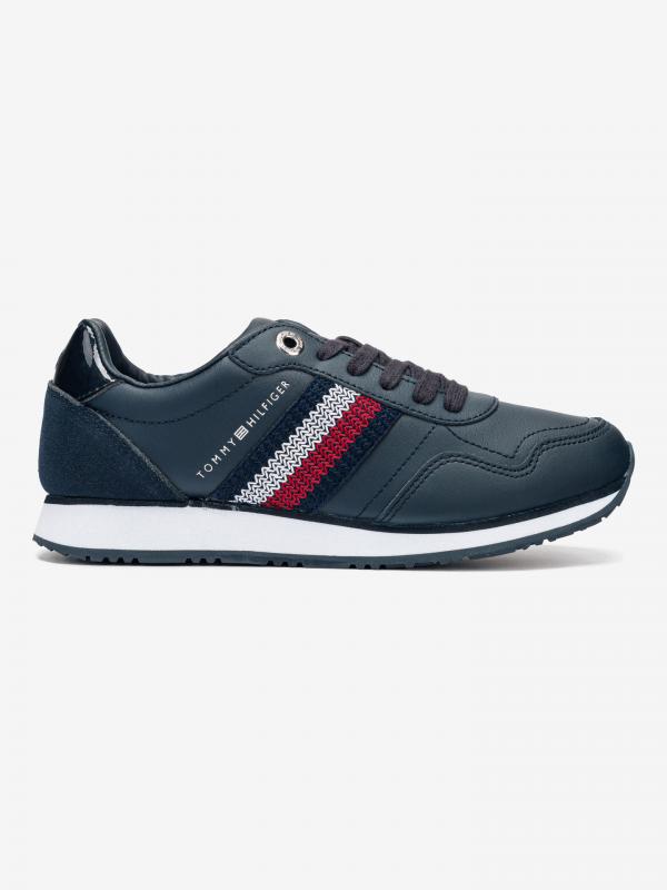 Tommy Leather Low Runner Tenisky Tommy Hilfiger Modrá