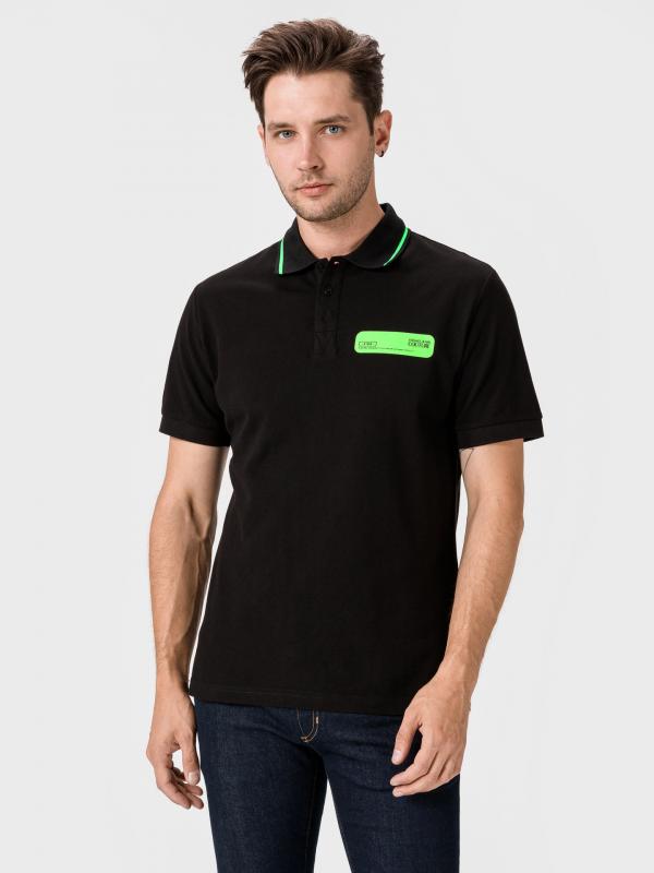Polo triko Versace Jeans Couture Černá