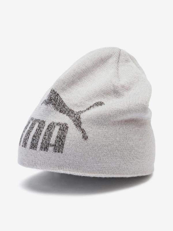 Čepice Puma Ess Logo Beanie Jr Šedá