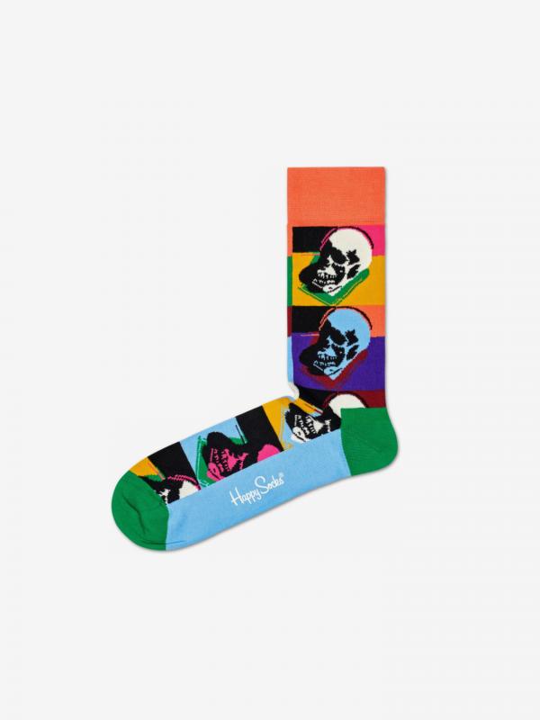 Andy Warhol Skull Ponožky Happy Socks Barevná
