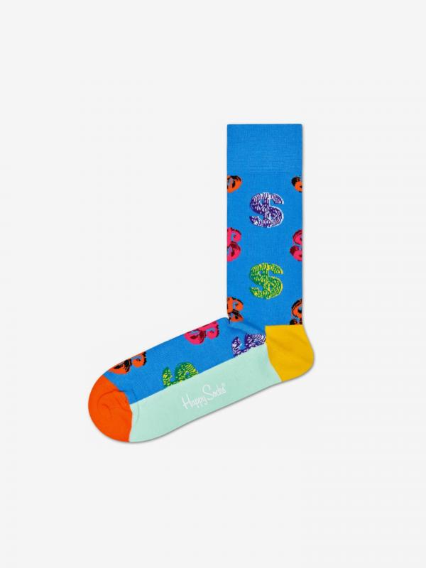 Andy Warhol Dollar Ponožky Happy Socks Modrá