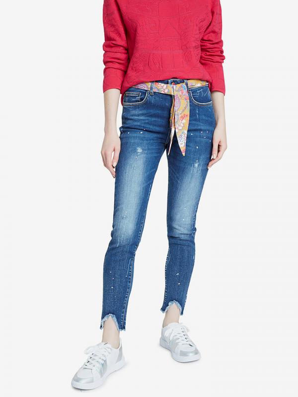Denim Rainbow Jeans Desigual Modrá