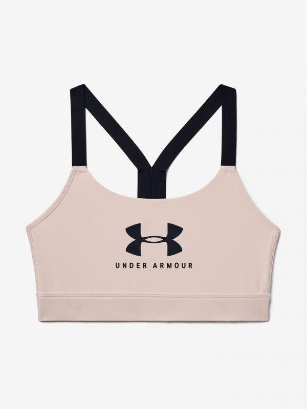 Armour Mid Sportstyle Podprsenka Under Armour Béžová