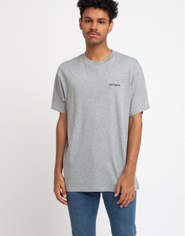 Carhartt WIP S/S Script Embroidery T-Shirt Grey Heather/Black M