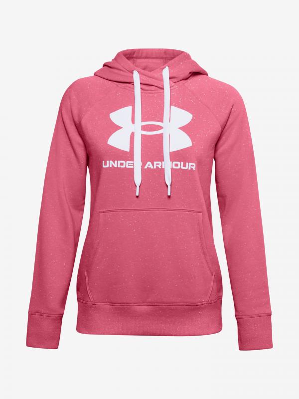 Rival Fleece Logo Mikina Under Armour Růžová