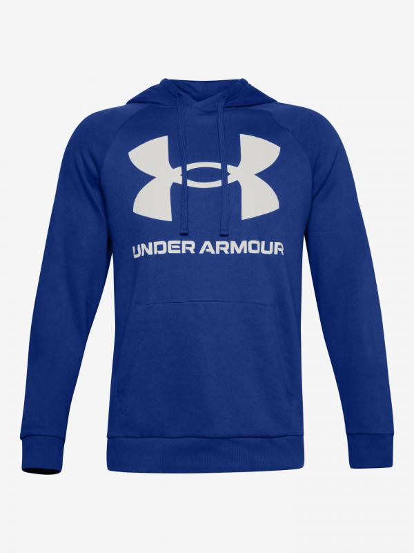 Rival Fleece Big Logo Mikina Under Armour Modrá