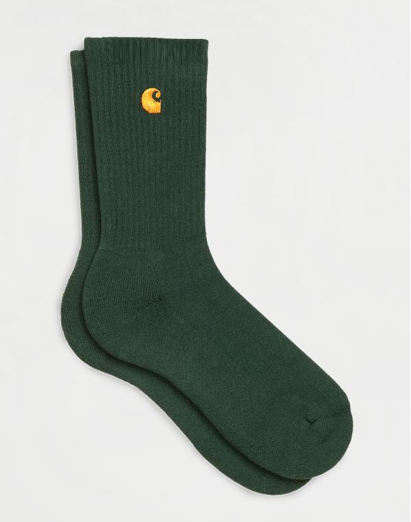 Carhartt WIP Chase Socks Bottle Green / Gold