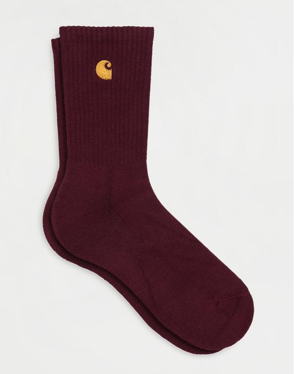 Carhartt WIP Chase Socks Bordeaux / Gold