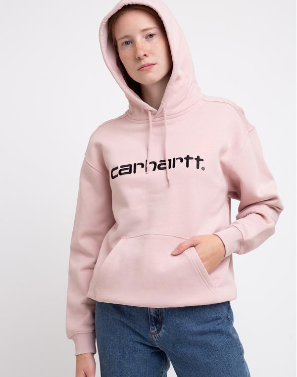 Carhartt WIP W' Hooded Carhartt Sweat Frosted Pink/Black L