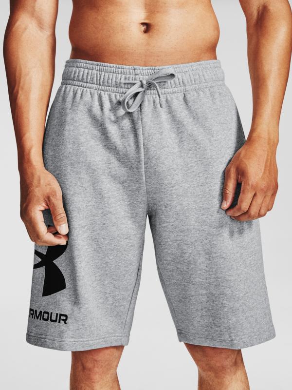Rival Fleece Big Logo Kraťasy Under Armour Šedá