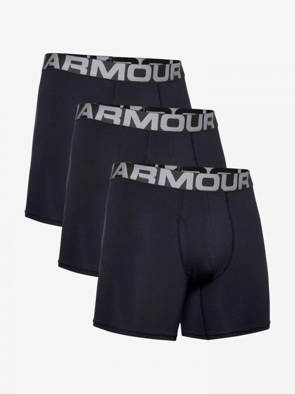 Charged Cotton® 6" Boxerky 3 ks Under Armour Černá