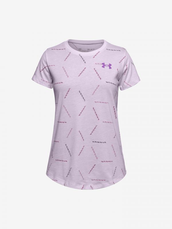 Twich Multi Print Triko dětské Under Armour Fialová