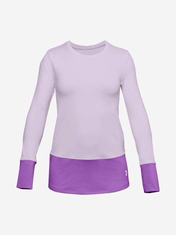 ColdGear® LS Crew Triko dětské Under Armour Fialová