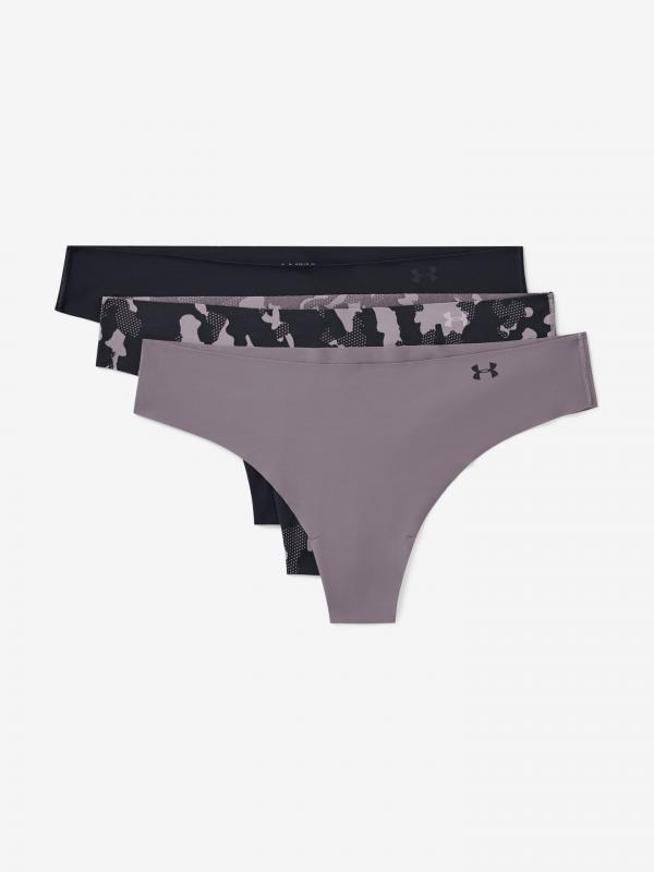 Kalhotky 3 ks Under Armour Fialová
