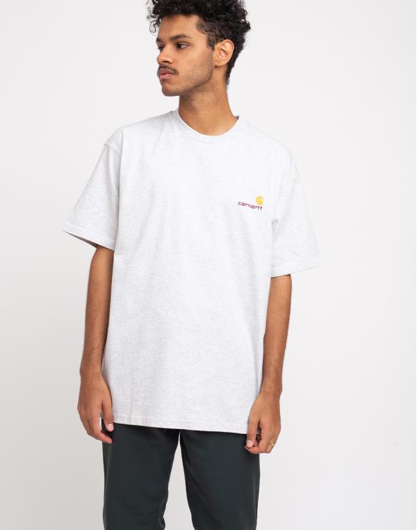 Carhartt WIP S/S American Script T-Shirt Ash Heather L