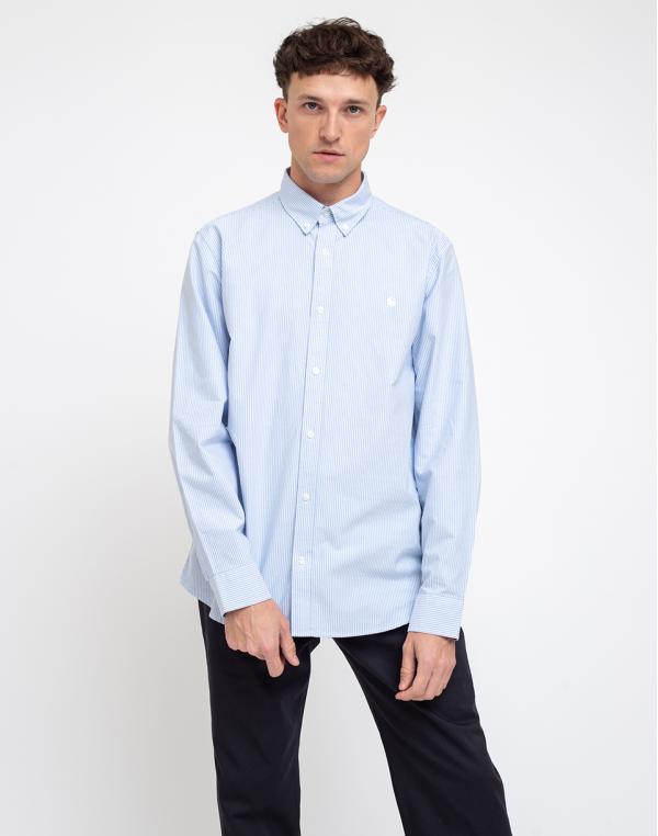 Carhartt WIP L/S Duffield Shirt Duffield Stripe/Bleach/White L