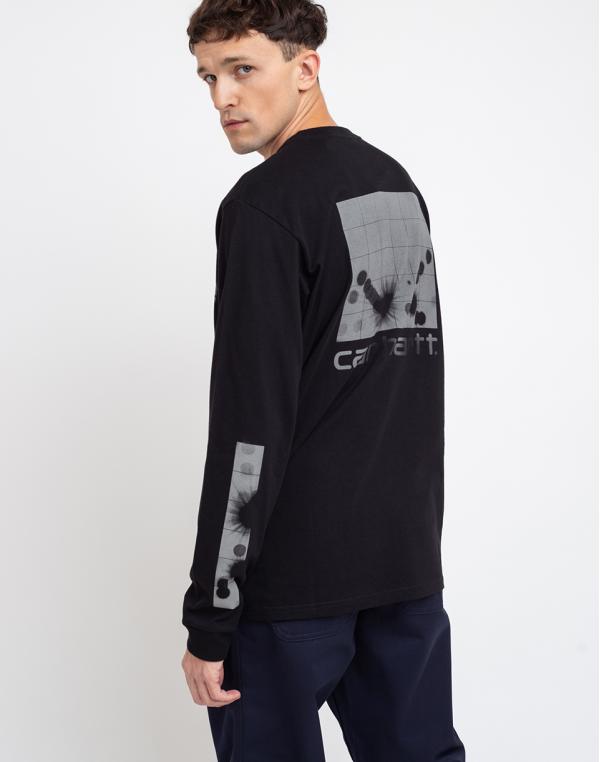 Carhartt WIP L/S Reflective Headlight T-S Black/Reflective Grey L