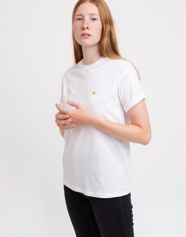 Carhartt WIP W' S/S Chase T-Shirt White/Gold L