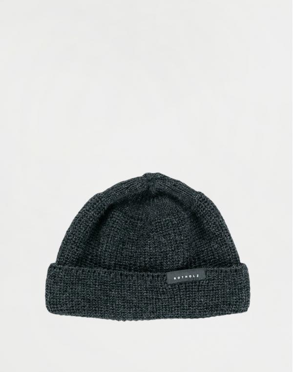 Rotholz Cropped Beanie Dark Grey