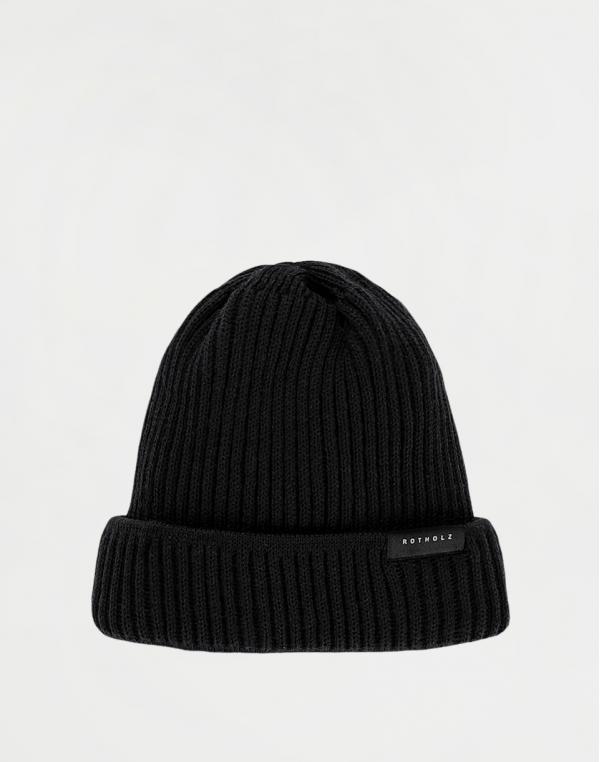 Rotholz Merino Knit Beanie Black
