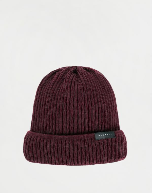 Rotholz Merino Knit Beanie Burgundy