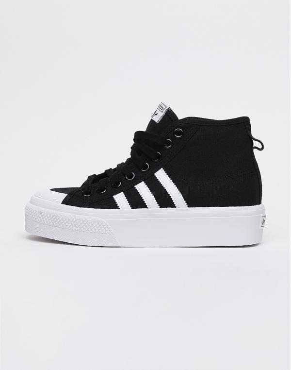 adidas Originals Nizza Platform Mid CBLACK/FTWWHT/FTWWHT 36