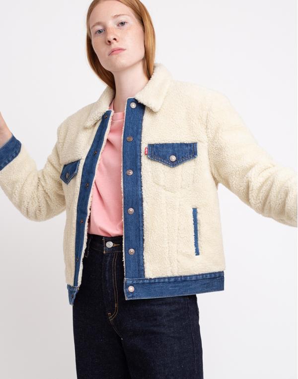 Levi's® Ex Bf Pieced Trucker Med Indigo XS