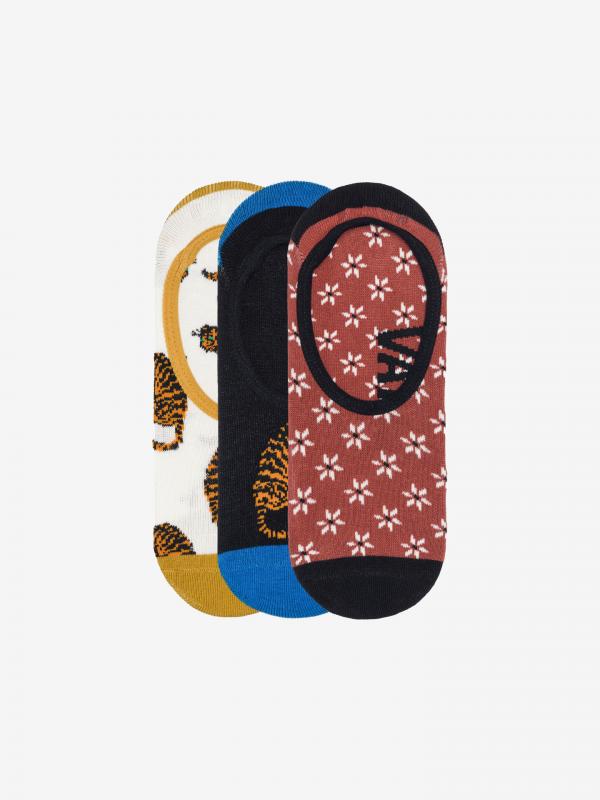Tiger Floral Canoodle Ponožky 3 páry Vans Bílá