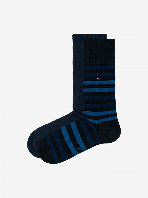 Ponožky 2 páry Tommy Hilfiger Modrá