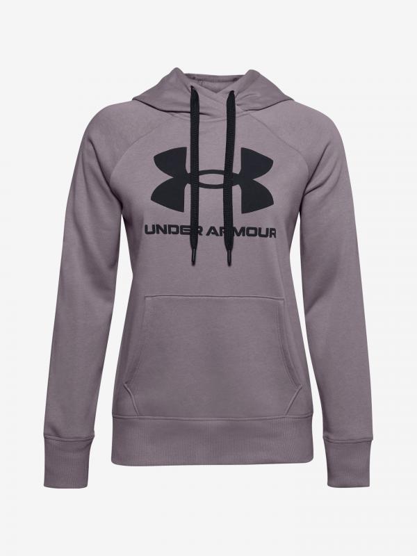 Rival Fleece Logo Mikina Under Armour Fialová