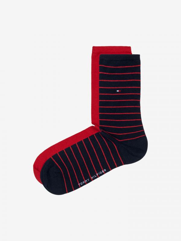 Small Stripe Sock Ponožky 2 páry Tommy Hilfiger Modrá