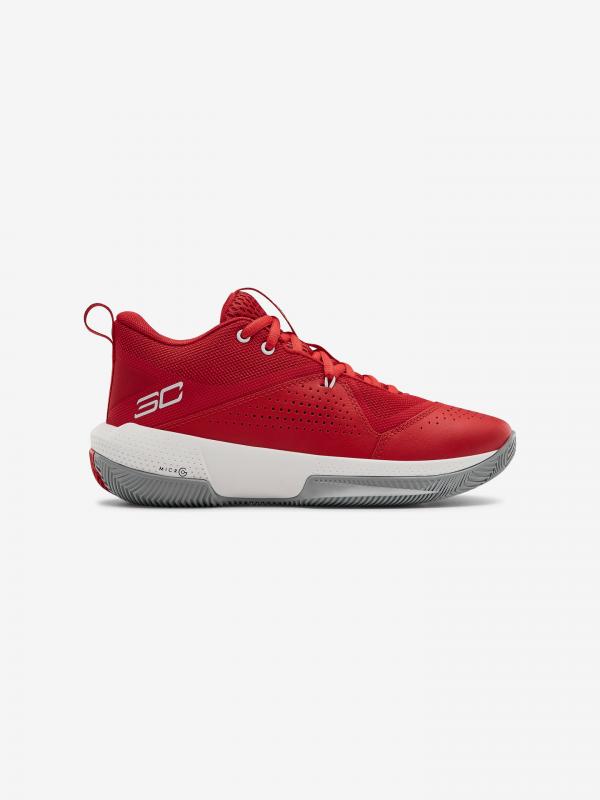 Grade School UA SC 3ZER0 IV Basketball Tenisky dětské Under Armour Červená