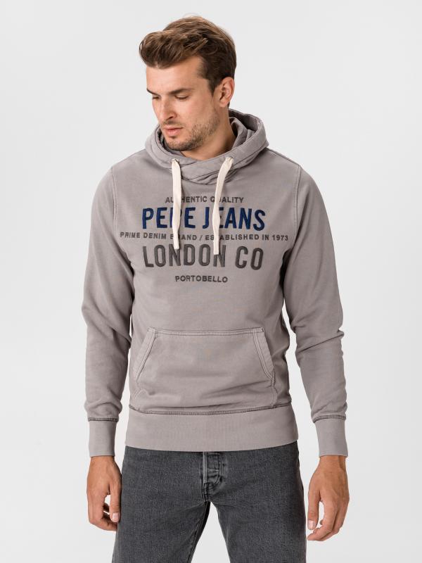 Neville Portobello Mikina Pepe Jeans Šedá