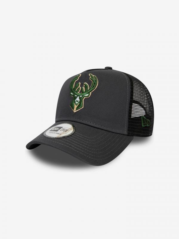 Milwaukee Bucks NBA Dark Base Team 9Forty Kšiltovka New Era Šedá