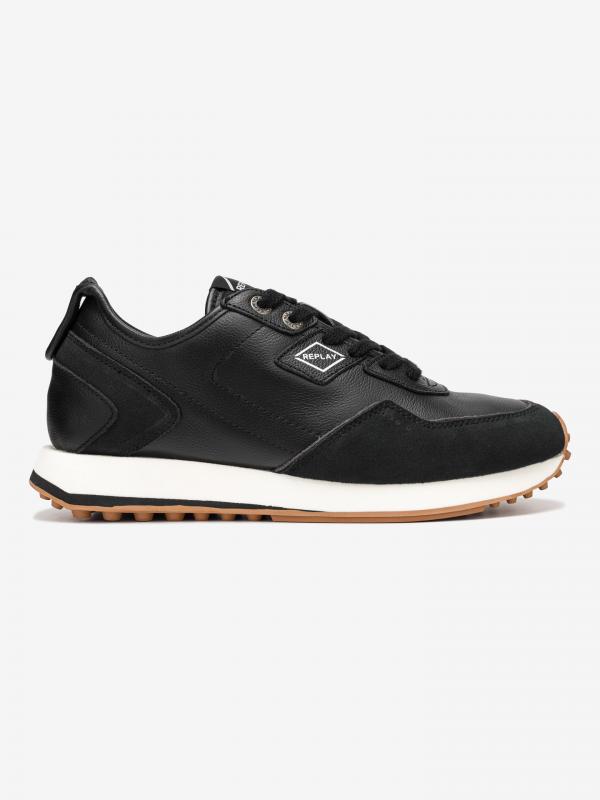 Drum Leather M Tenisky Replay Černá