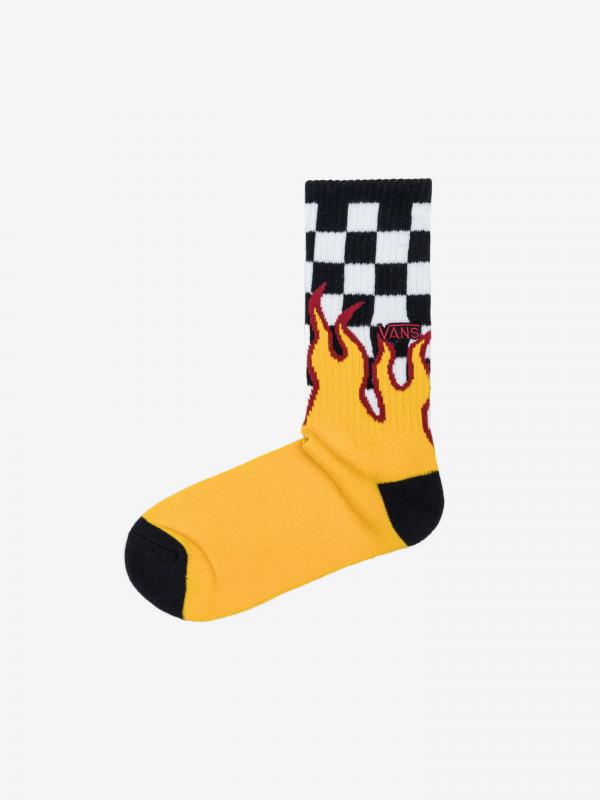 Flame Check Ponožky Vans Žlutá