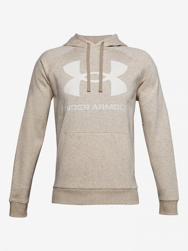 Rival Fleece Big Logo Mikina Under Armour Béžová