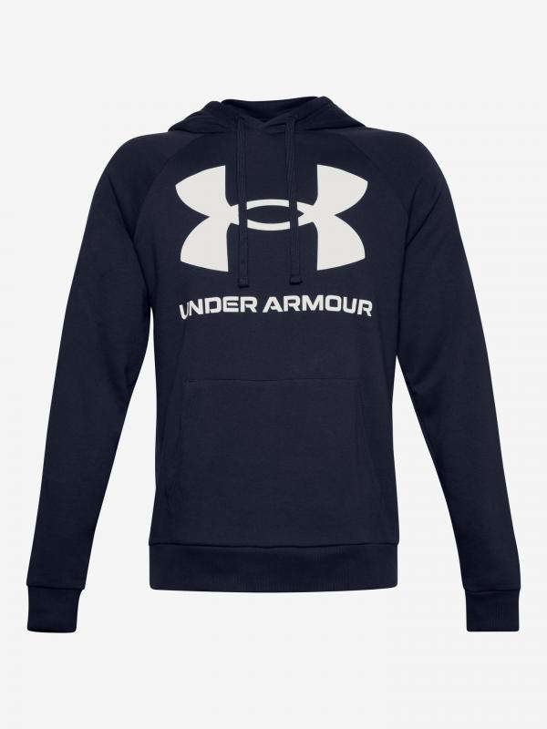 Rival Fleece Big Logo Mikina Under Armour Modrá