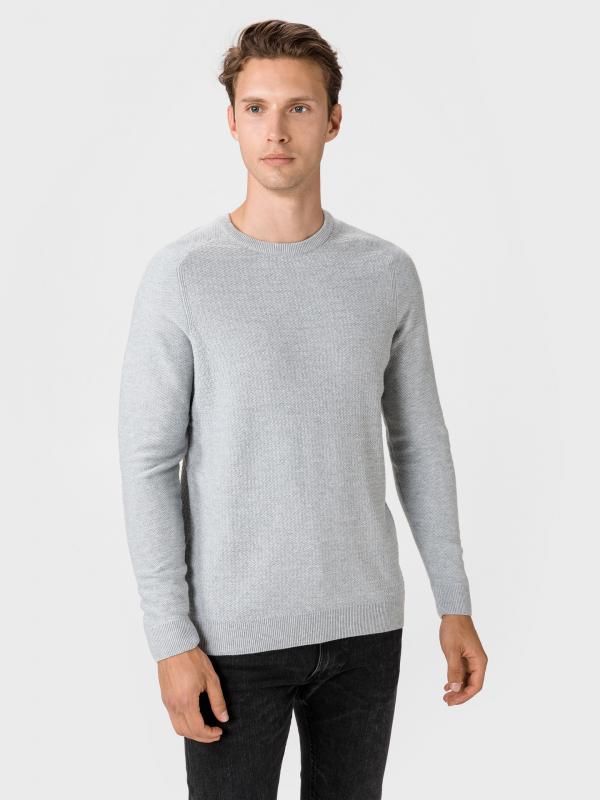 Blaadam Svetr Jack & Jones Šedá
